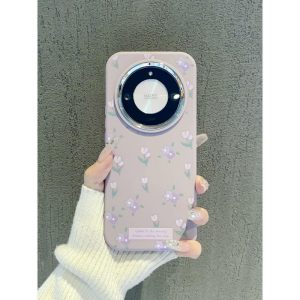 Capinha De Celular | Capa Para Celular Honor X50, Design Elegante E Moderno, Estilo Minimalista Ins, Floral Roxo Fresco De Primavera, Ultra Fina, Disponível Em 100/90/80/70Pro, Capa De Silicone Protetora Contra Quedas Para Mulheres. Capinha De Celular Capinha De Celular