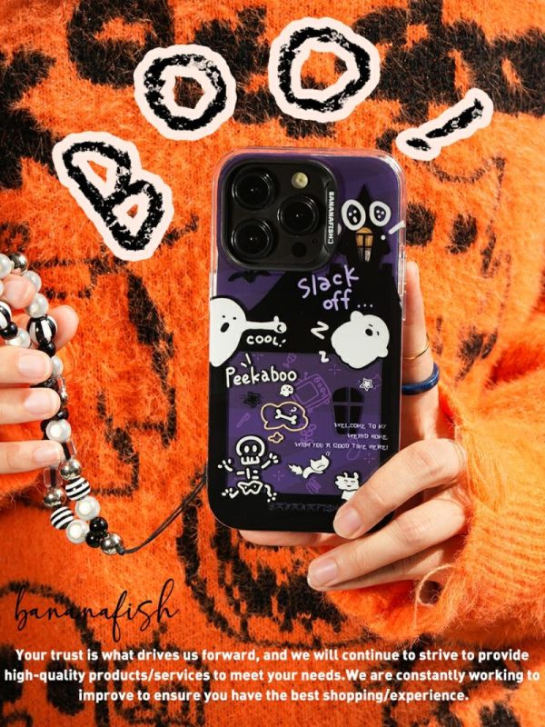 Capinha De Celular | Capas De Telefone Da Série Original Ghost, Compatíveis Com Iphone 15 Pro Max, Apple 14 Pro, Design Exclusivo E Sofisticado, Capas De Dupla Camada Imd Brilhante Para Iphone 13 E 12. Capinha De Celular Capinha De Celular