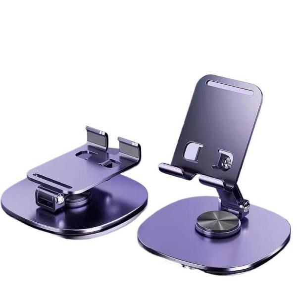 Suporte Para Celular | Suporte De Mesa Para Celular Metálico Rotativo 360° Para Ipad E Tablet, Suporte Multifuncional Dobrável Universal, Suporte Ajustável Para Transmissões Ao Vivo, Suporte Para Preguiçosos, Suporte De Chão Com Ventilação Portátil E Mini. Suporte Para Celular Suporte Para Celular