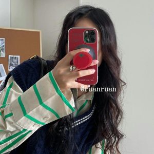 Acessórios Criativos Para Celular | Suporte De Tomate Estilo Coreano Diy Da Ruan Ruan, Compatível Com Capas De Celular Apple 15/14 Pro Max E Smartphones Android Exclusivos. Acessórios Criativos Para Celular Acessórios Criativos Para Celular