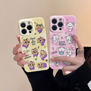 Acessórios Criativos Para Celular | Capinha Criativa E Divertida Para Iphone 15 Pro Max, Iphone 14, Casal Em Estilo Exclusivo, Nova Versão Rosa, Proteção Total Para Mini, Resistente A Quedas, Para Iphone Xr, Sensação Premium Para Iphone 12, Iphone 8 Plus, Iphone 11, Capinha Feminina. Acessórios Criativos Para Celular Acessórios Criativos Para Celular